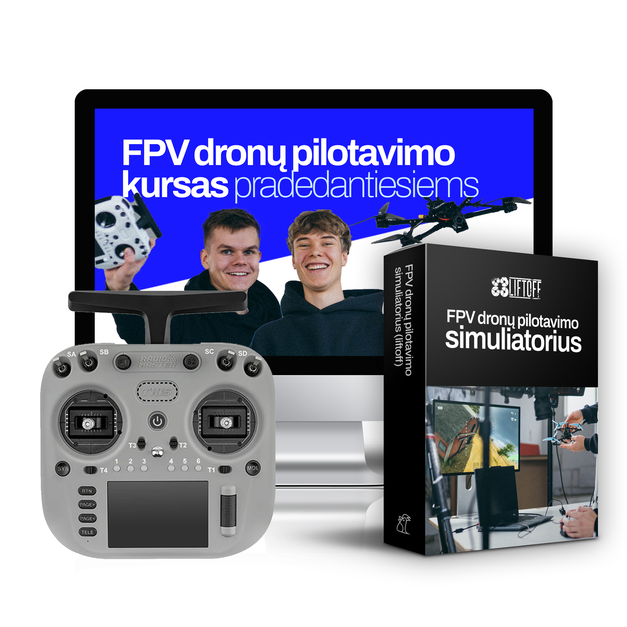 FPV dronų valdymo pradžiamokslis